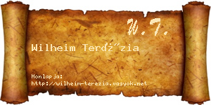Wilheim Terézia névjegykártya